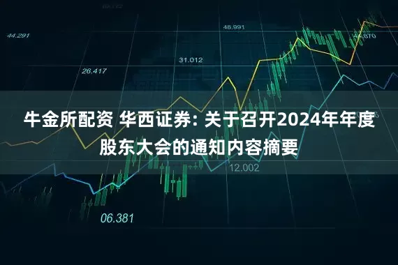牛金所配资 华西证券: 关于召开2024年年度股东大会的通知内容摘要